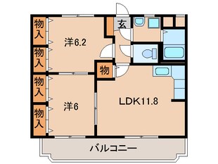 カルム宮の物件間取画像